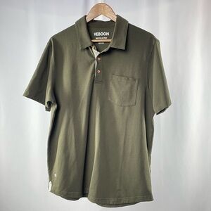 Veboon Cut Lux‎ Short Sleeve Polo in Green Size Large